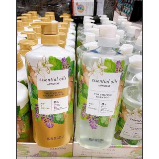 Bộ dầu gội + xả Pantene Essential Oils Volumizing - Mint & Ginseng, 2 x 1.13L
