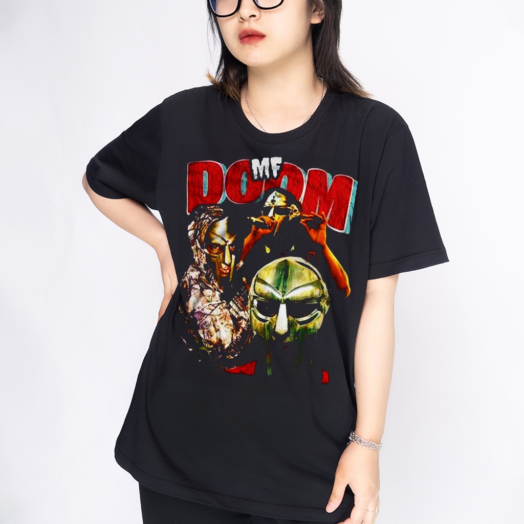 IVvi /Áo thun MF Doom Madvillain wright form rộng phong cách âu mỹ rap hiphop cotton cổ tròn!