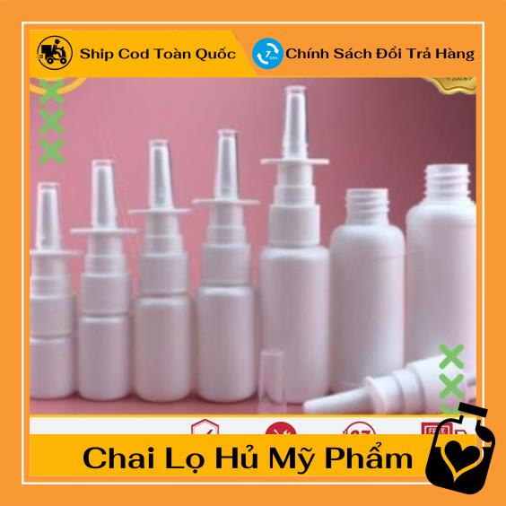 [TOP GIÁ RẺ] Chai nhựa xịt mũi thẳng rỗng 10ml, 20ml, phụ kiện du lịch