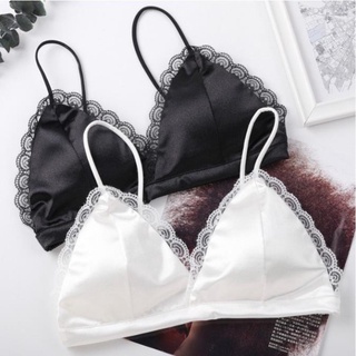 Áo bra phi lụa đệm mỏng viền ren sexy/ Áo bara lụa Hàng Mới Về