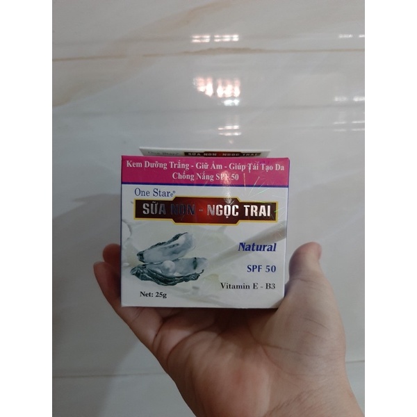 Kem One Star  sữa non trắng da  giữ ẩm  tái tạo da chống nắng 25g