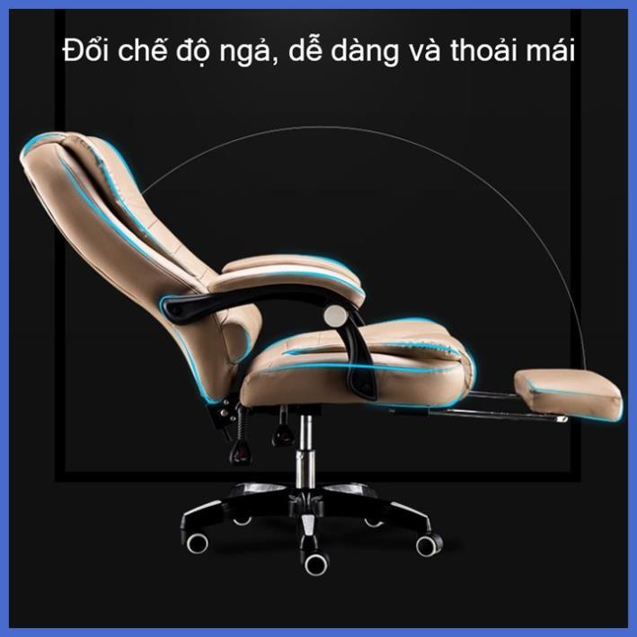 Ghế xoay văn phòng có massage lưng, Ghế giám đốc bọc da Pu -Top 148