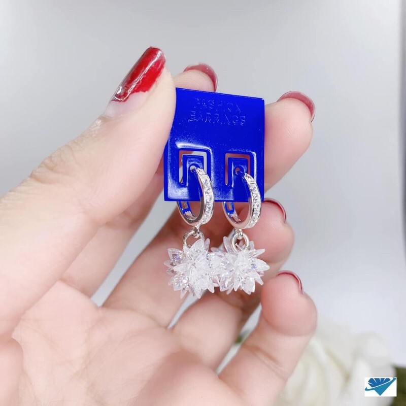BÔNG TAI TREO HOA TUYẾT BẠC TA