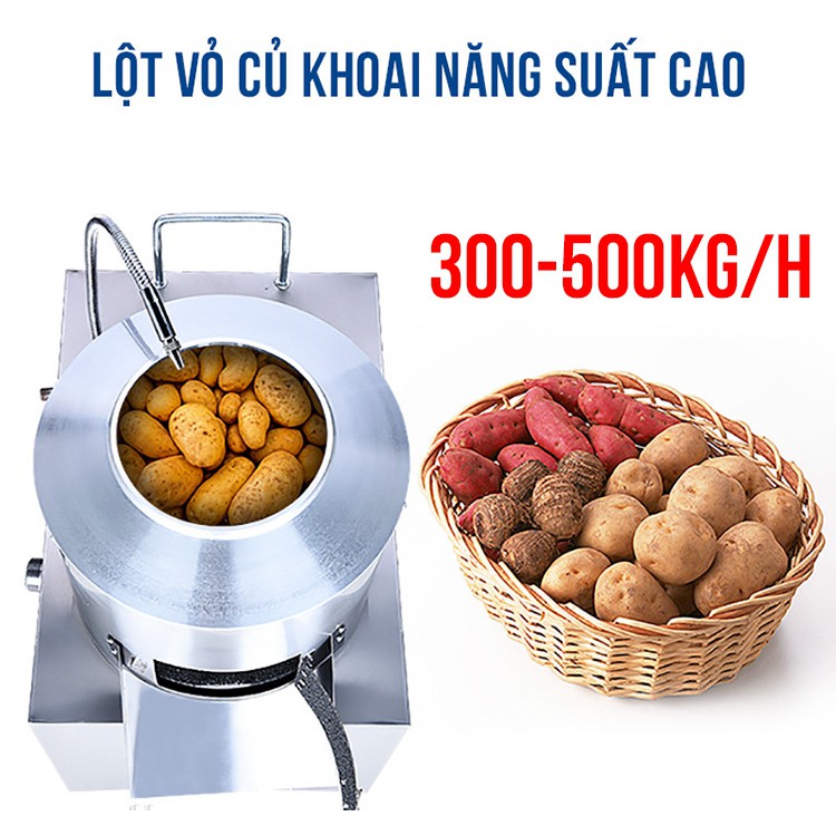 Máy gọt sạch vỏ củ khoai tây, khoai môn, khoai lang