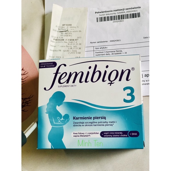 Vitamin bổ bầu cho mẹ sau sinh Femibion 3 28+28 viên