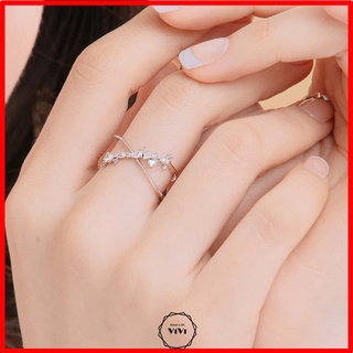 Nhẫn bạc Ý phong cách Intering – Nhẫn nữ nhẫn bạc cao cấp ViVi_Gift