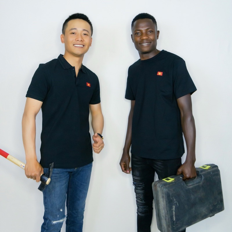 Áo Polo thêu Logo Lá Cờ Việt Nam - 100% Cotton Cá Sấu.