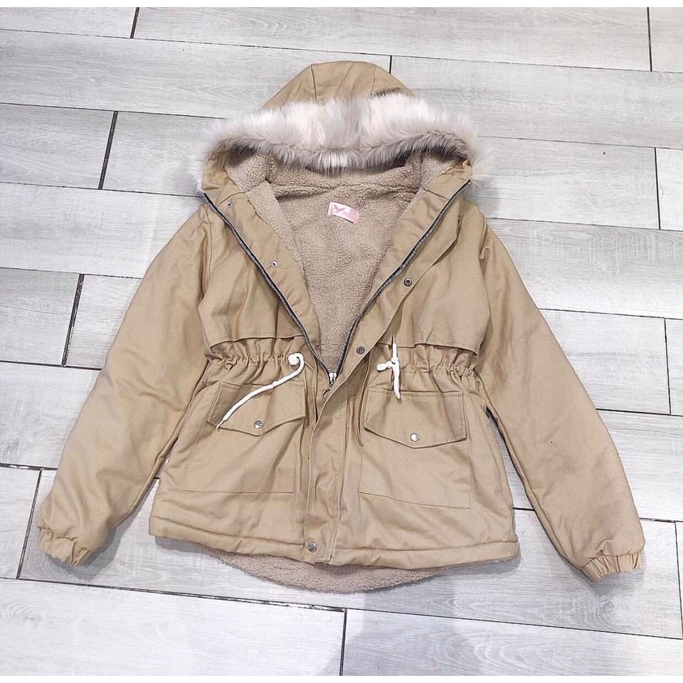 Áo khoác kaki lót lông siêu ấm