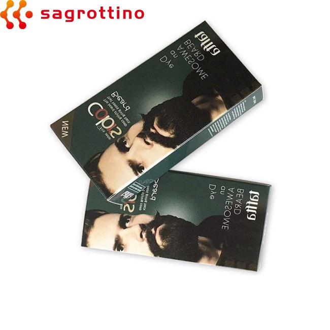 Kem nhuộm râu màu đen nhanh chóng tự nhiên kèm 1 cặp găng tay dùng một lần tiện lợi cho nam