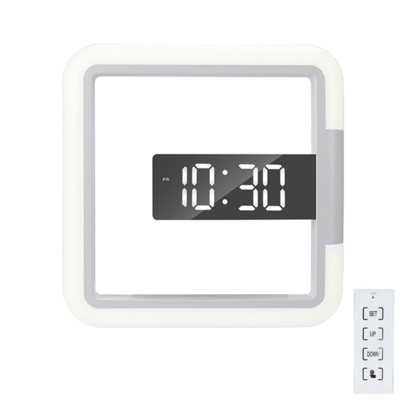 Đồng Hồ Treo Tường Tráng Gương Có Đèn Led Nhiều Màu Sắc Sáng Tạo