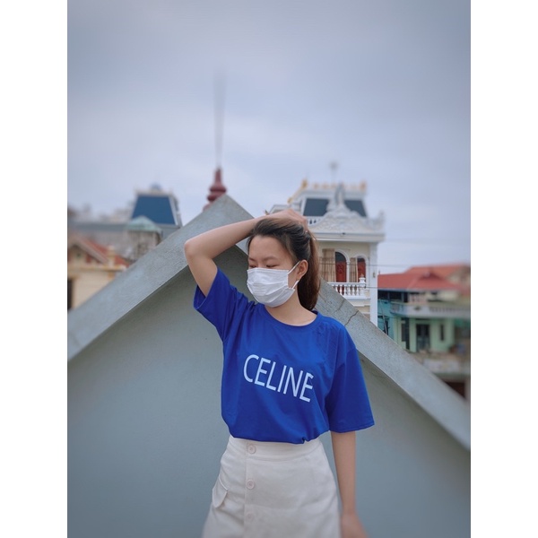 Áo phông in chữ Áo thun cộc tay dáng thụng rộng