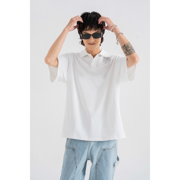 Áo Polo BOO Nam Dáng Oversize In Logo BOOLAAB