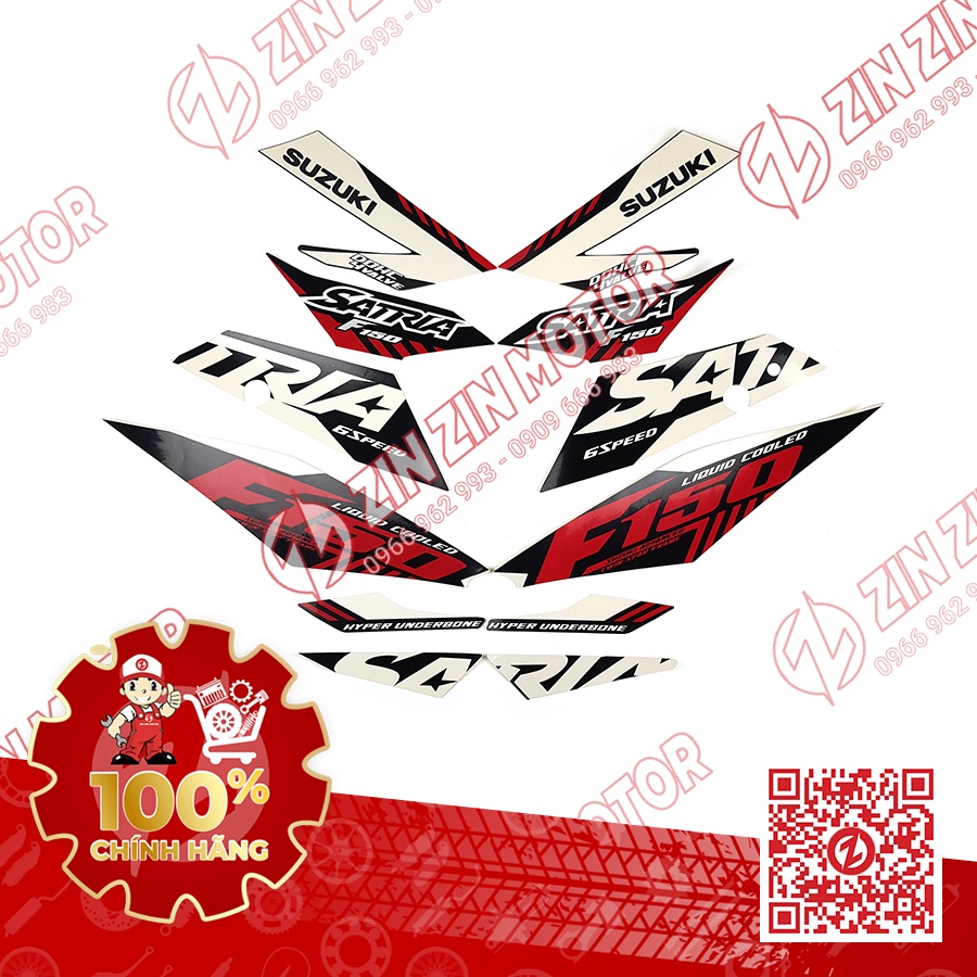 Tem Satria Fi, Raider Fi 2021 Trắng Ngọc Trai, Trắng Ngà 68019-12KF0-B87