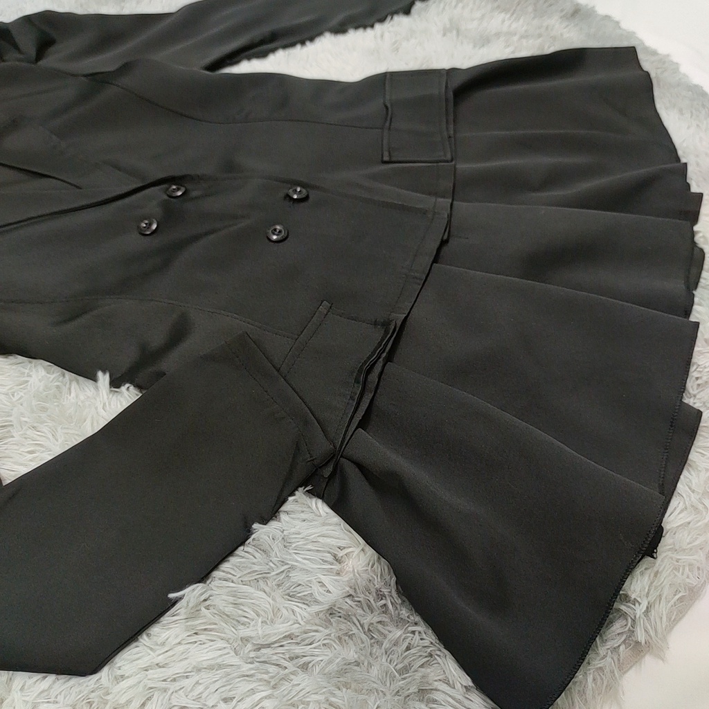 🔥FREESHIP🔥 Sét áo cổ Vest tay bồng dài + chân váy xếp ly mẫu mới đẹp cực sang chảnh,lên form chuẩn | BigBuy360 - bigbuy360.vn