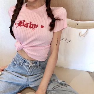 Áo len mỏng dáng croptop ulzzang