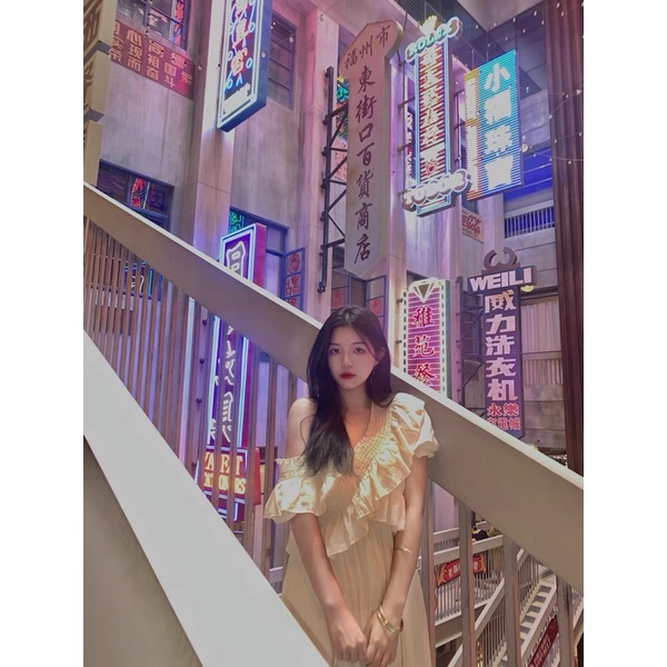 Jane Váy trễ vai mùa hè Phiên bản Hàn Quốc của phong cách retro cổ điển Hepburn