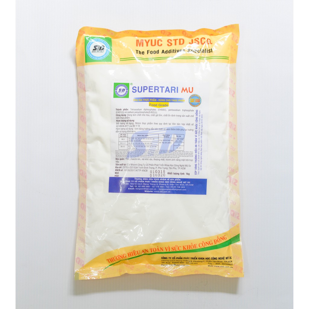 Supertari MU - Phụ Gia Thực Phẩm Tạo Giòn Dai Cao Cấp Thay Thế Hàn The