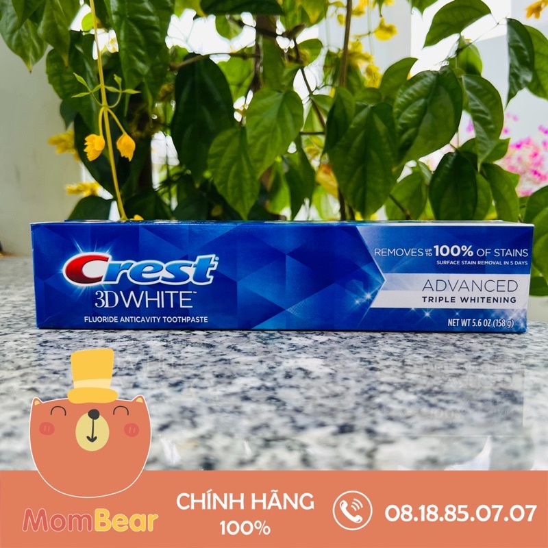 [Ship Nhanh] Kem Đánh Răng Crest 3D White Advanced Triple Whitening 158g