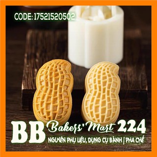 Khuôn ấn trung thu lò xo 50gr - 02 mặt hình Củ lạc đậu phộng (5021.686)