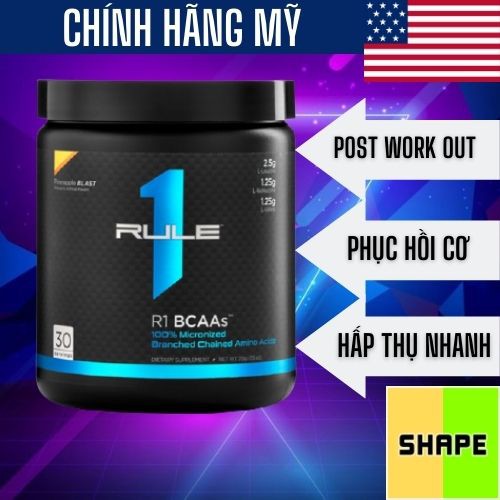 RULE 1 BCAA | Phục Hồi Cơ Tăng Sức Bền [30 Lần Dùng] - Chính Hãng Tại Shape Store