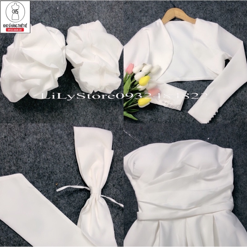 ĐẦM CÚP XOÈ 360 MẶC CƯỚI BIẾN HOÁ 3 KIỂU SIZE S M L XL ẢNH VÀ VIDEO CHỦ SHOP TỤW CHỤP 1000%