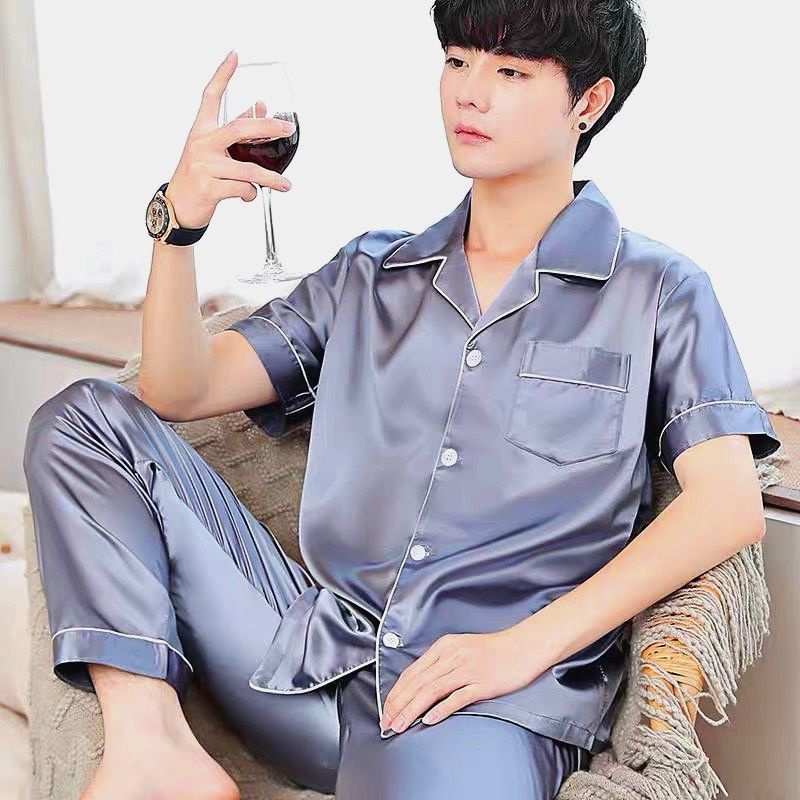 Đồ ngủ đôi, nữ Xia Bingsi, pyjama nam, mỏng mùa hè, ngắn tay cộng size xuân hè bộ đồ dịch vụ gia đình cặp vợ chồng | BigBuy360 - bigbuy360.vn