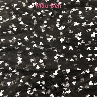 [XẢ HÀNG]🦄VẢI LƯỚI HOẠ TIẾT MICKEY CUTE - KHỔ 1m5🦄