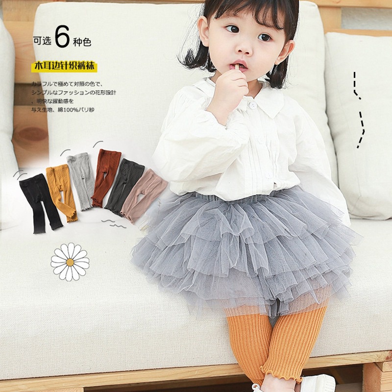 Quần Legging Cotton Mềm Mại Cho Bé Gái 0-6 Tuổi