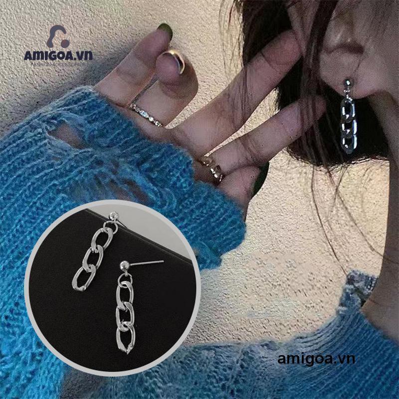 ✨✨Bông tai sợi xích cá tính đơn giản cá tính phong cách Hàn Quốc