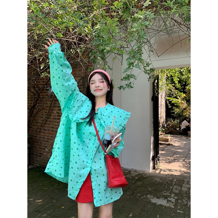 JaneQ Áo sơ mi hoa baby Hàn Quốc