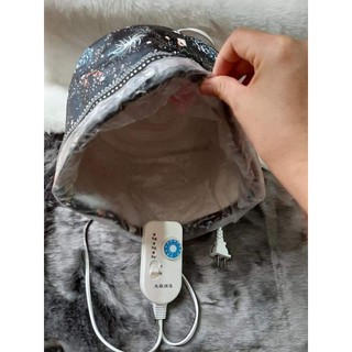 Mũ kích nhiệt có vòng xoay chỉnh nhiệt độ, và có nhiều mức nhiệt. mũ hấp kích nhiệt dầy. 3 lớp khách nhé