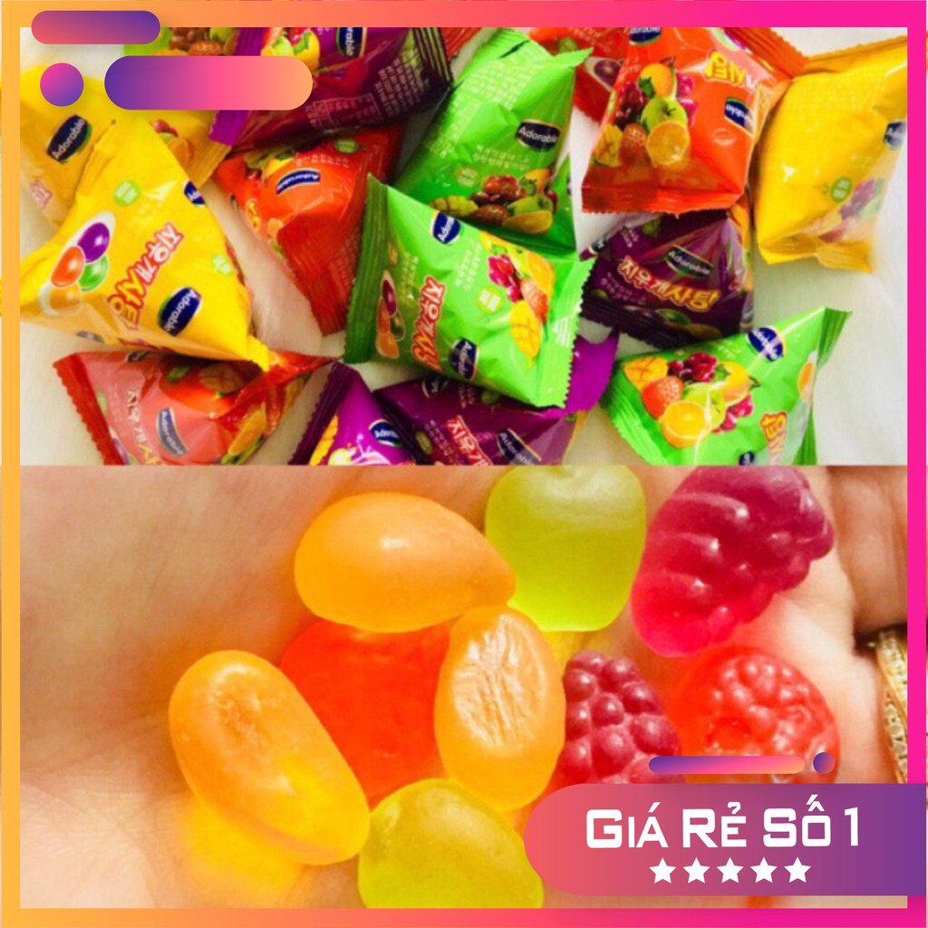 Kẹo Dẻo Xoài Táo Nho Dâu HÀN QUỐC ADORABLE 360g 💝FREESHIP💝 Kẹo Dẻo Gummy Trái Cây Siêu Dễ Thương Cho Em Bé