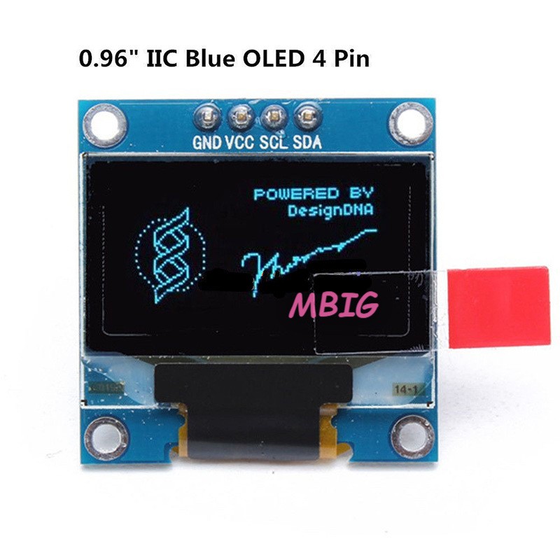 Mô đun màn hình LED LCD OLED màu xanh dương 0.96inch I2C IIC Serial 128x64 dành cho mạch Arduino | WebRaoVat - webraovat.net.vn