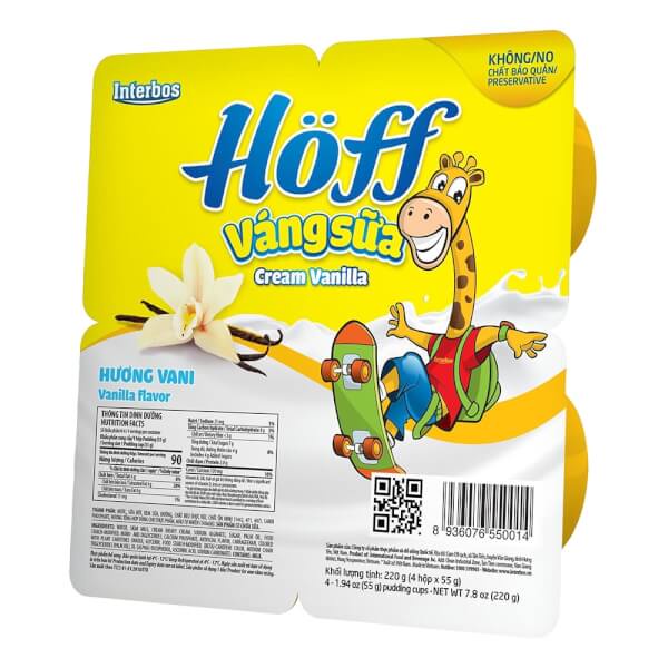 Váng Sữa HOFF vỉ 4 hộp x 55g ( đủ vị)