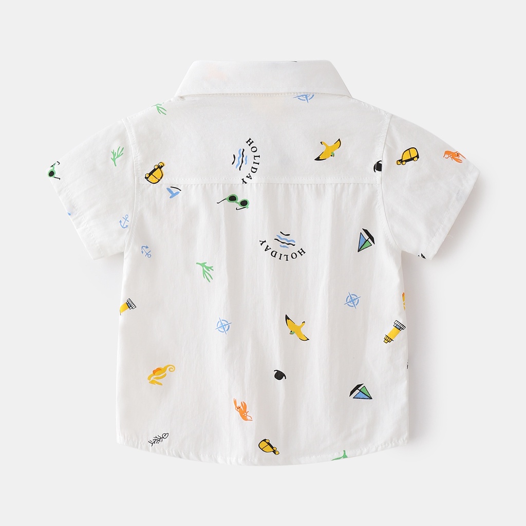 Áo sơ mi cộc tay bé trai Áo POLO chất cotton cho trẻ em từ 1-7 tuổi