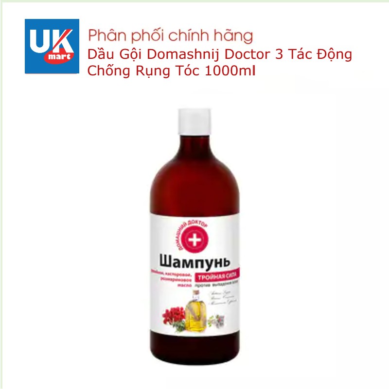 Bộ dầu gội và xả ba tác động chống rụng tóc Domashnij Doctor