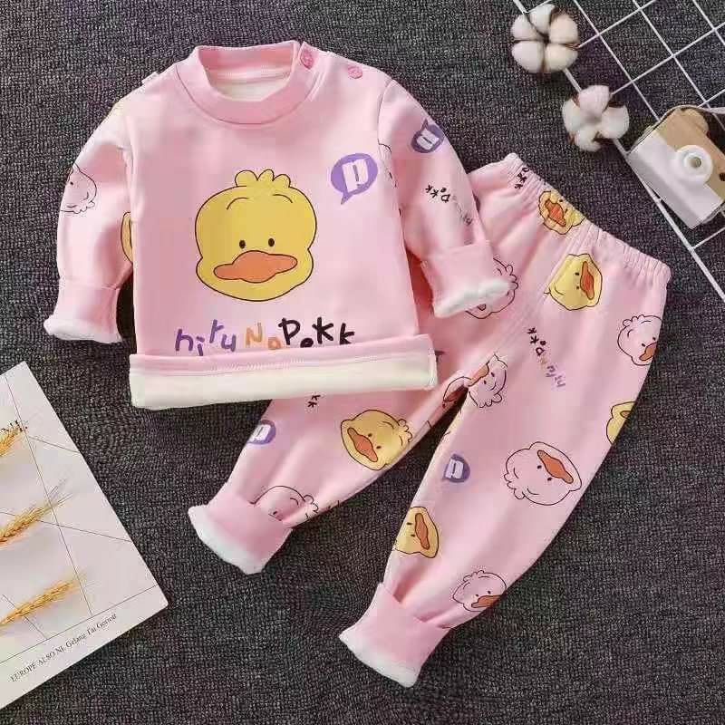 Bộ quần áo nỉ nhung xuất Hàn cho bé trai và bé gái 18-27kg