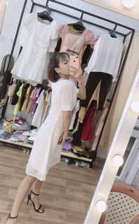 Váy cúc trắng siêu hot