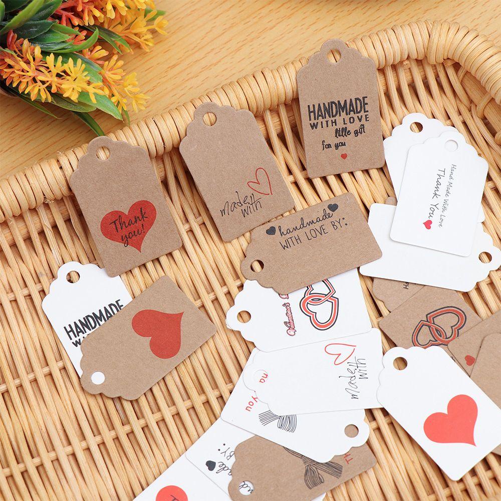 Set 100 Thẻ Giấy In Chữ Thank You