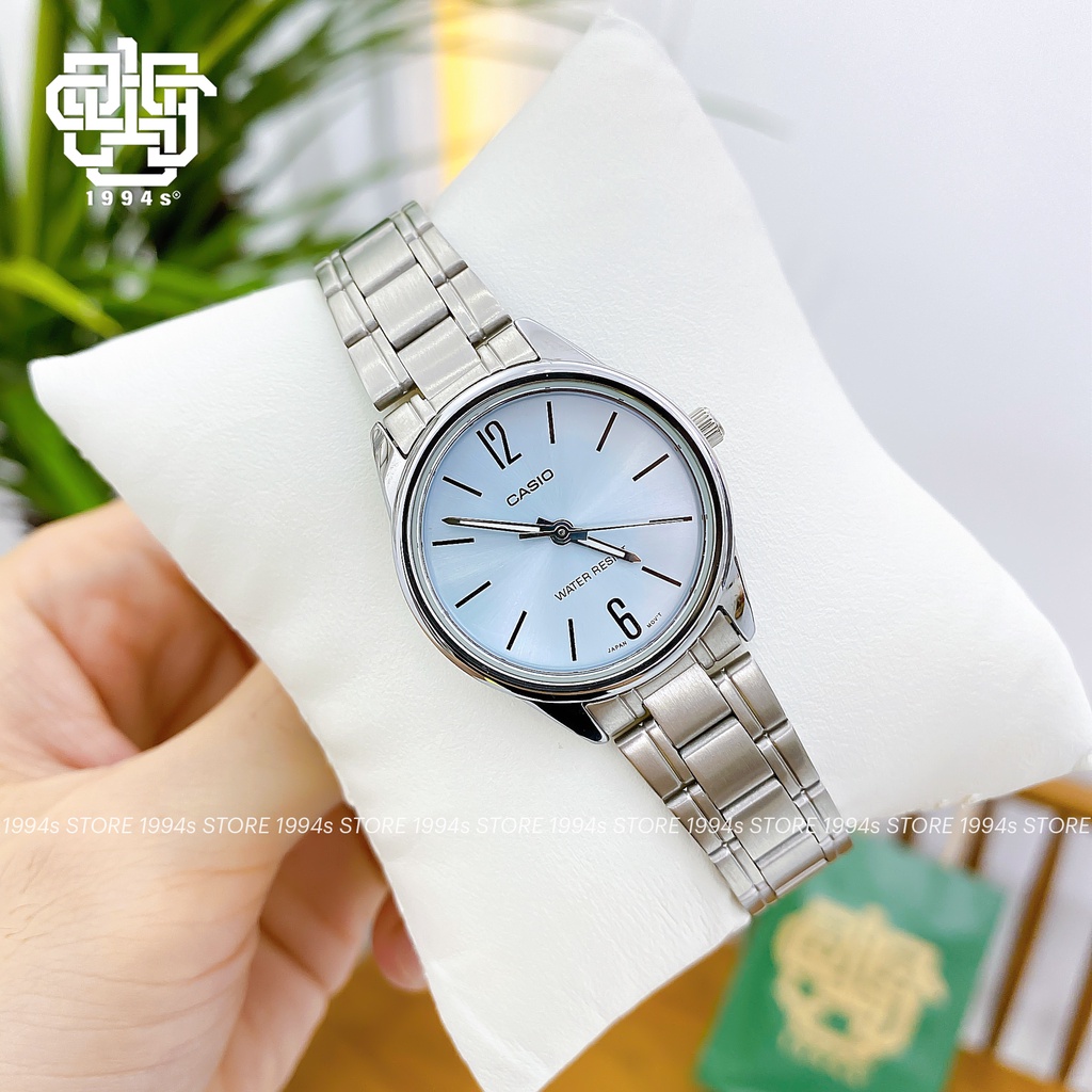 Đồng hồ nữ Casio LTP-V005D-2B dây thép không gỉ, chống nước, hàng chính hãng