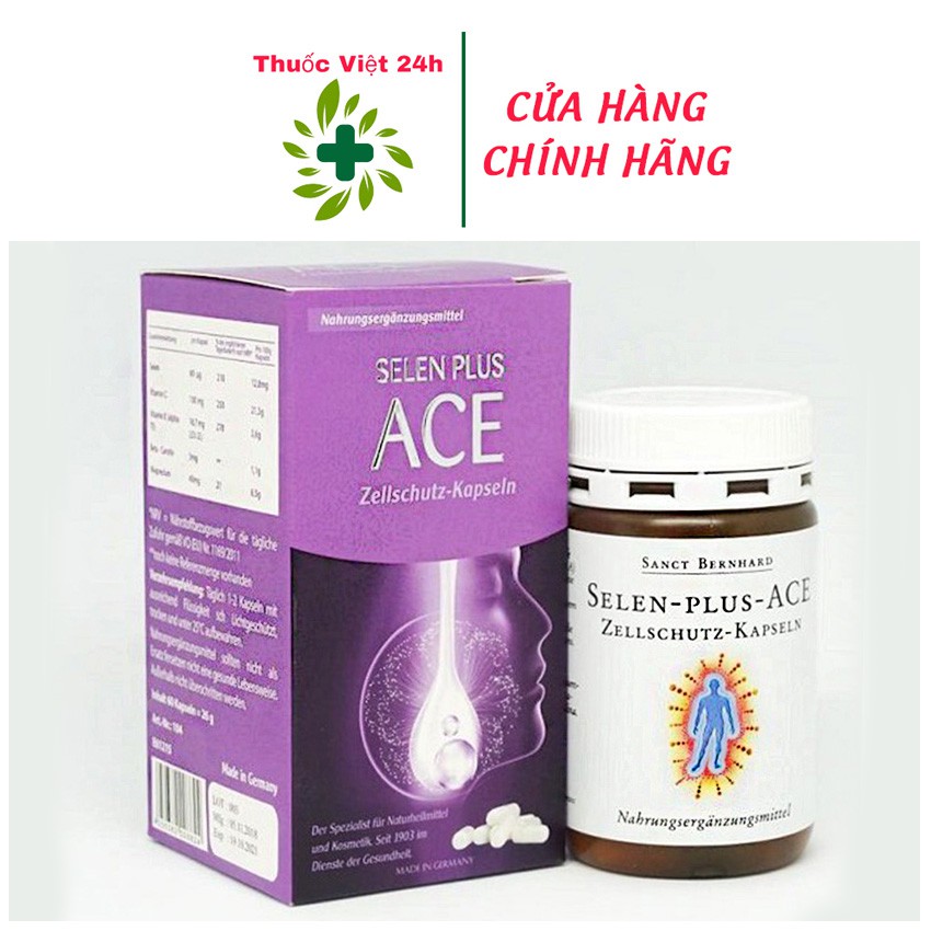 SELEN PLUS ACE (SANCT BERNHARD) Hộp 60 viên - Hỗ Trợ Cải Thiện Nội Tiết Tố & Làm Đẹp Da Tóc - thuocviet24h