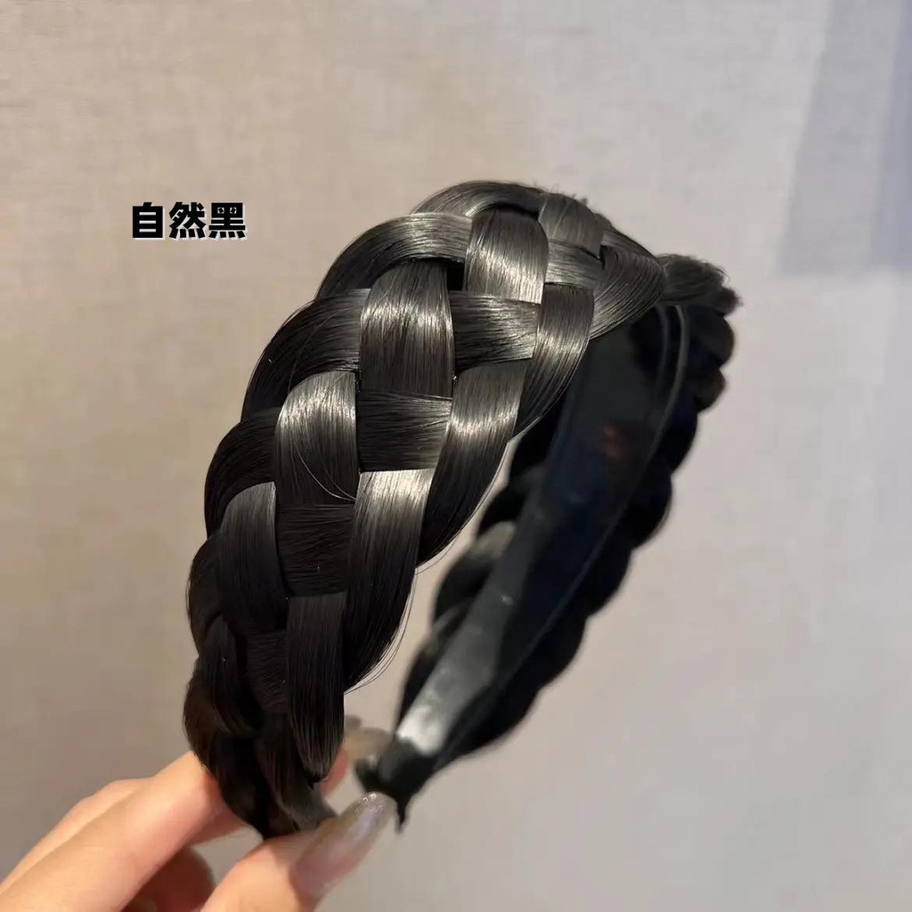 Băng Đô Tóc Giả Thắt Bím Thủ Công Dày Dặn Phong Cách Mới