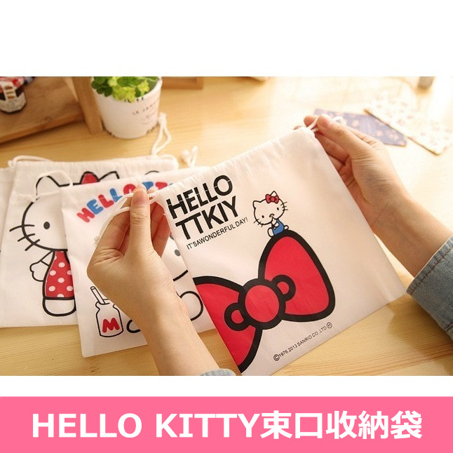 Hellokitty Túi Dây Rút Mini Hình Hello Kitty Xinh Xắn Phong Cách Hàn Quốc