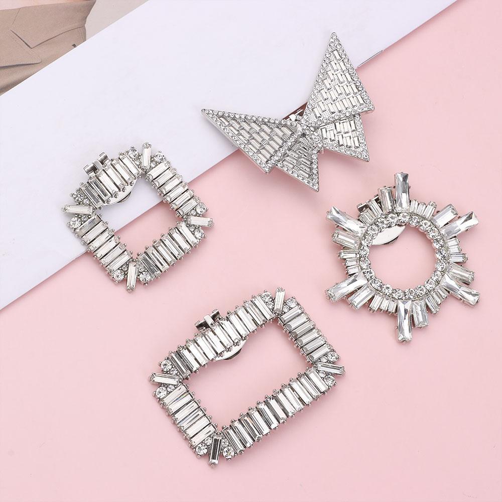 SOFTNESS 1 Kẹp Đính Đá Trang Trí Giày Cao Gót Cô Dâu
