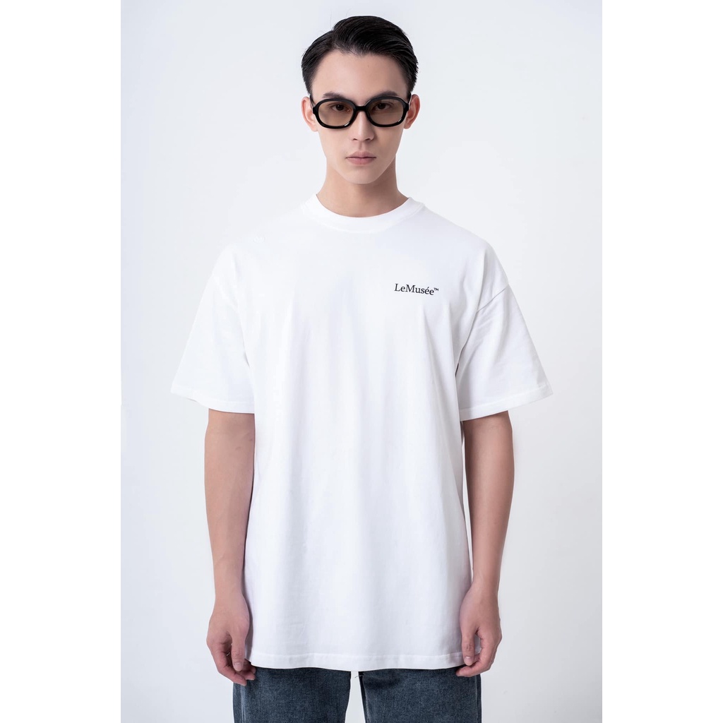 Áo phông White du Louvre Paris Le Musée Oversized fit