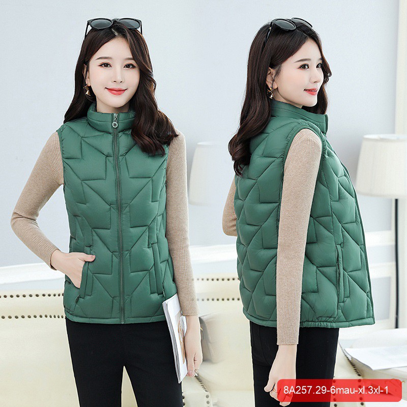 Áo Phao Gile Chần Bông Hàng HongKong Cao Cấp - Thời Trang Trung Niên U40, U50, U60