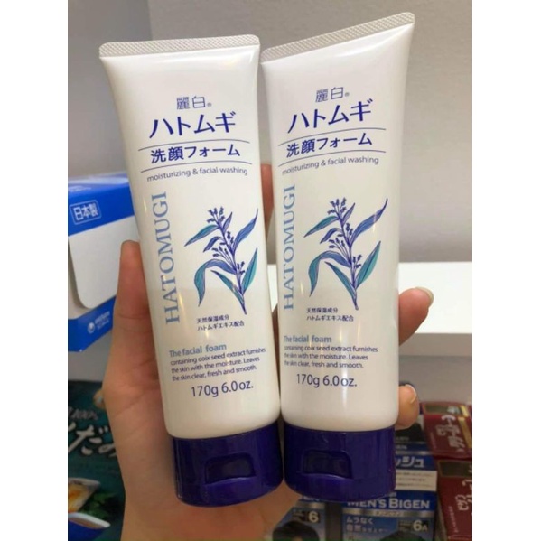 Sữa Rửa Mặt Ý Dĩ Hatomugi Dưỡng Ẩm, Trắng Da Moisturizing &amp; Facial Washing 170g