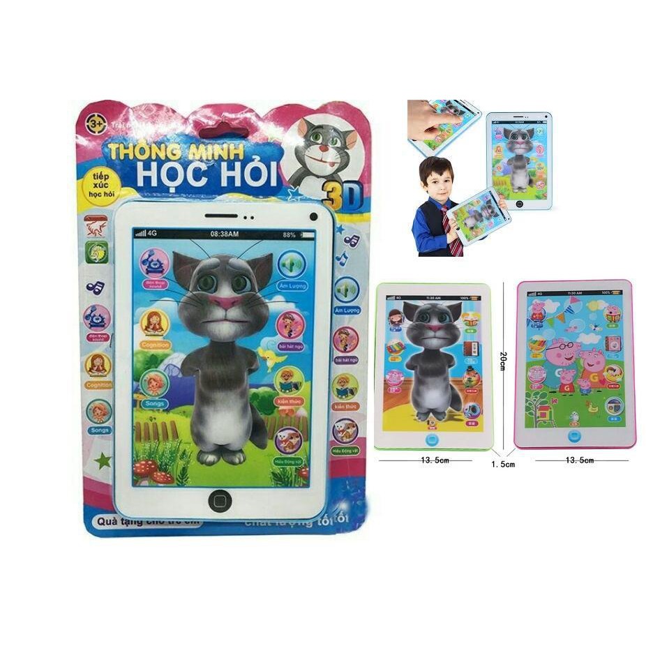 ĐỒ CHƠI Vỉ đồ chơi Ipad mèo Tom Cat 3D thông minh dùng pin có nhạc vui nhộn quà tặng cho bé