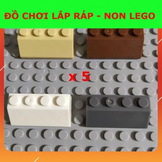 Đồ chơi combo 5 gạch vát dốc 2x4x3 no.551 - phụ kiện moc