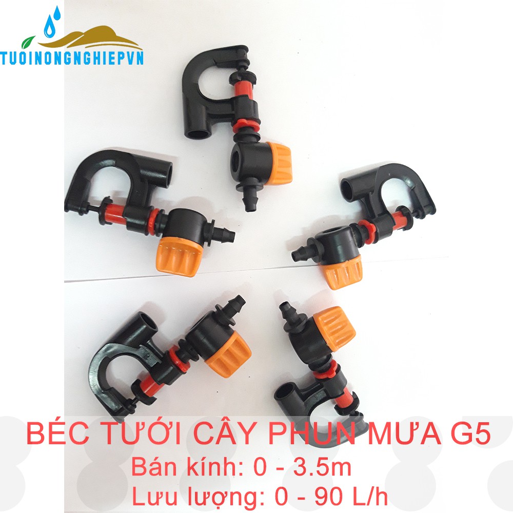 Béc tưới phun mưa cục bộ G5 điều chỉnh bán kính lưu lượng